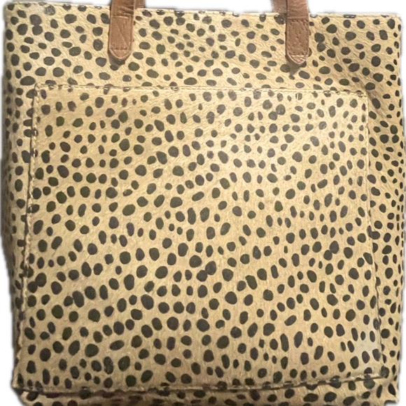 MADEWELL Tote Animal Print Tan/Brown GUC - Picture 2 of 10